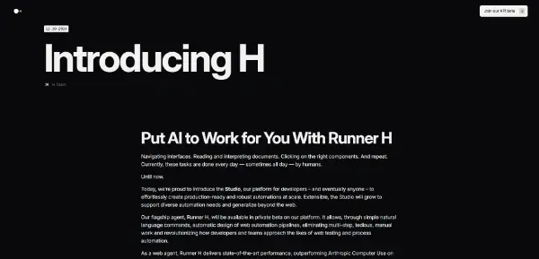Screenshot of Runner H