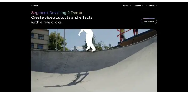 Screenshot of Sam2 by Meta