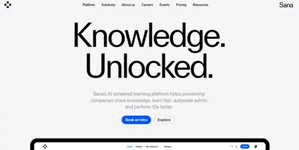 Screenshot of Sana Labs