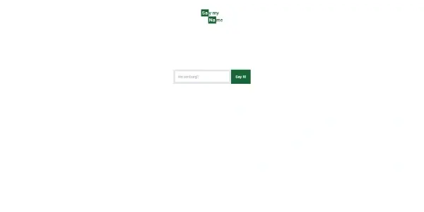 Screenshot of Say My Name!