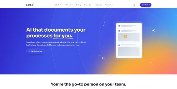Screenshot of Scribe AI