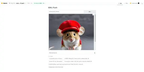 Screenshot of SDXL Flash