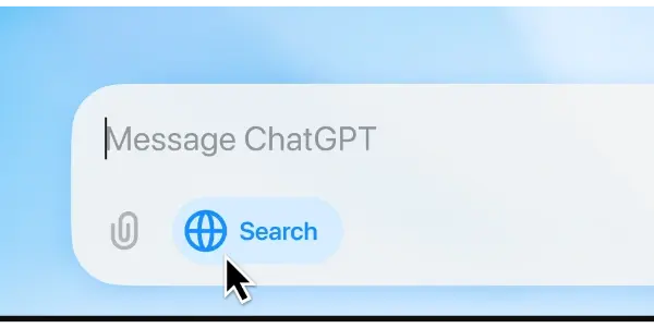 Screenshot of SearchGPT