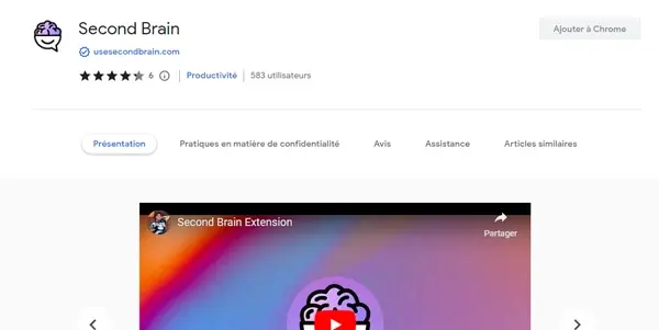 Screenshot of Second Brain