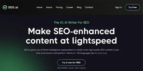 Screenshot of SEO.ai