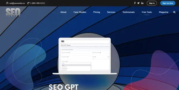 Screenshot of SEO GPT