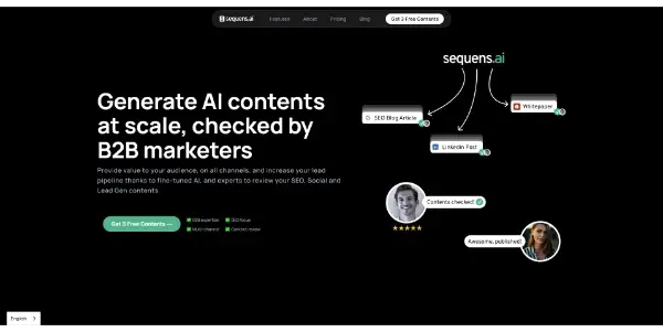 Screenshot of Sequens.ai