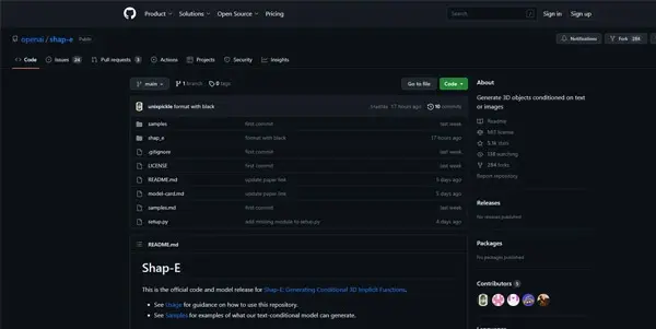 Screenshot of Shap-e
