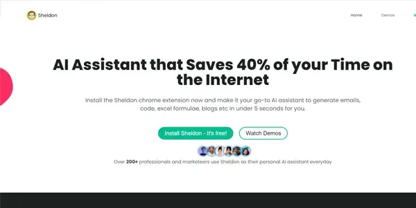 Screenshot of Sheldon AI