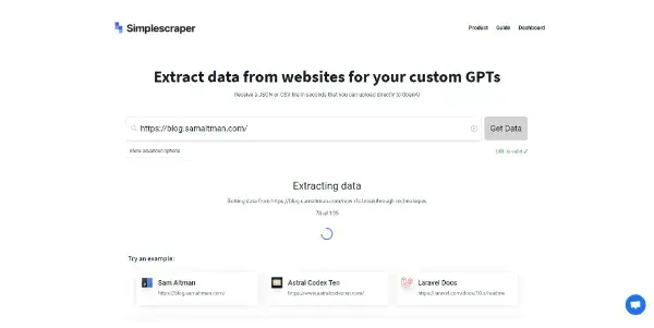 Screenshot of Simplescraper