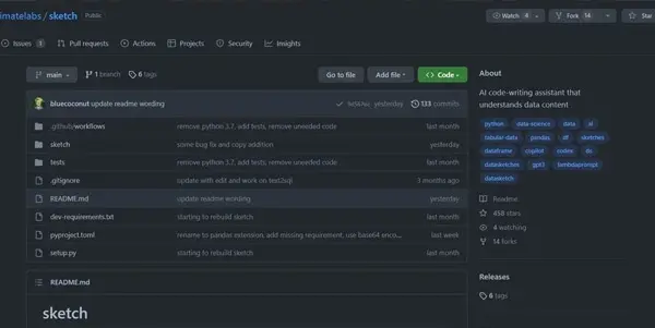 Screenshot of Sketch