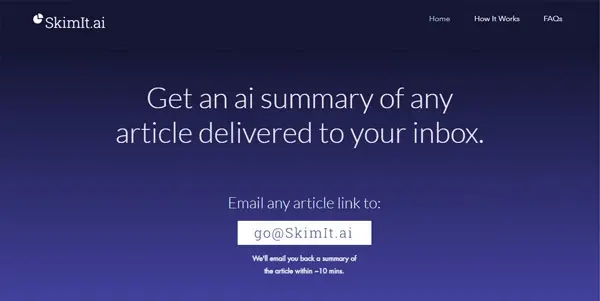 Screenshot of Skim It
