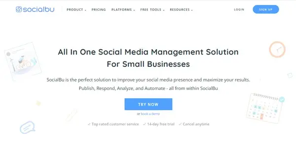 Screenshot of SocialBu