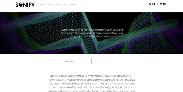 Screenshot of Sonify