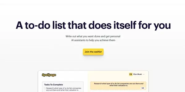 Screenshot of Spellpage