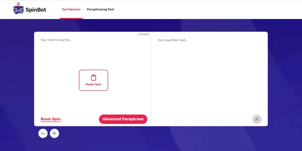 Screenshot of SpinBot
