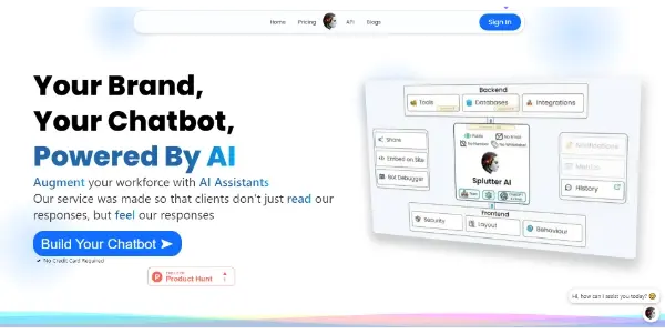 Screenshot of Splutter AI
