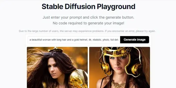 Screenshot of Stable Diffusion 3.5