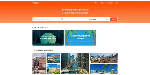 Screenshot of Staypia