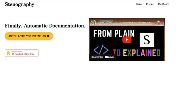 Screenshot of Stenography AI