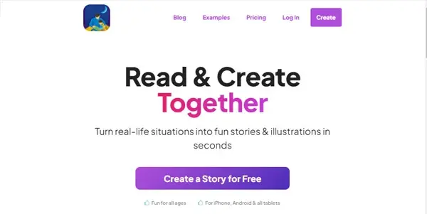 Screenshot of StoriesForKids