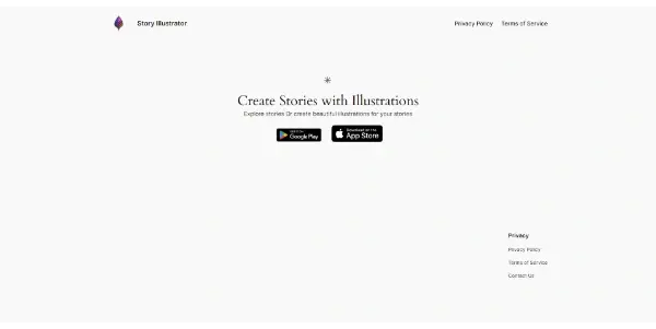 Screenshot of Story Illustrator AI