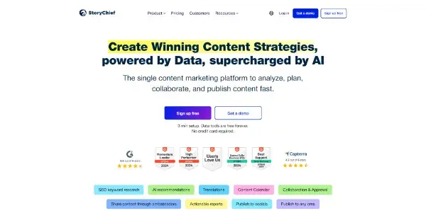 Screenshot of StoryChief