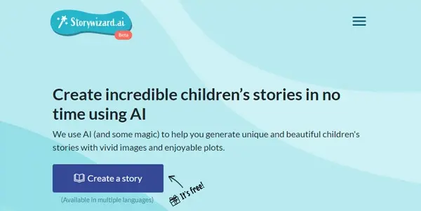 Screenshot of StoryWizard