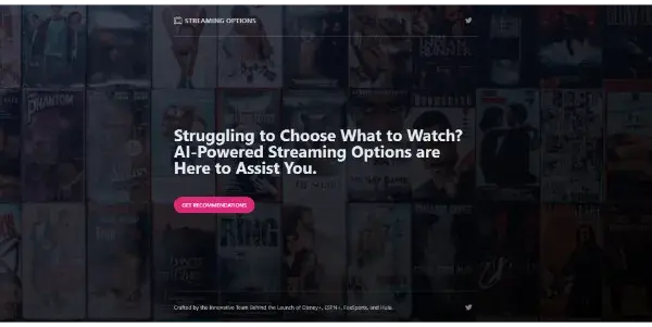 Screenshot of Streaming Options