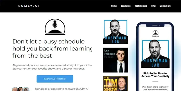 Screenshot of Sumly AI