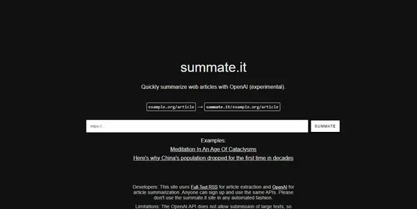 Screenshot of Summate
