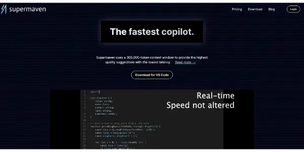 Screenshot of Supermaven