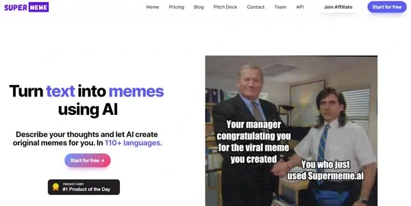 Screenshot of SuperMeme