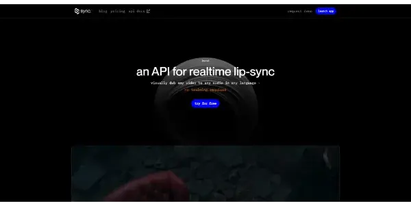Screenshot of Sync labs