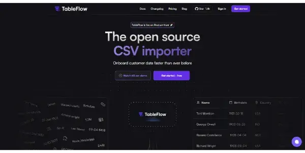 Screenshot of TableFlow