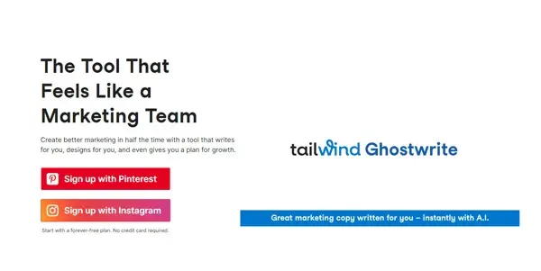 Screenshot of Tailwind