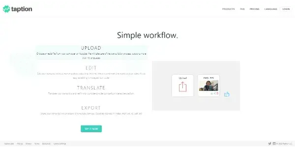 Screenshot of Taption