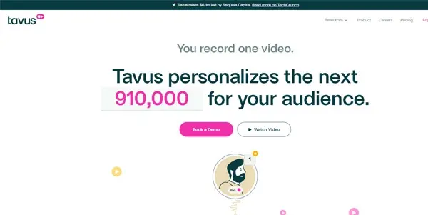 Screenshot of Tavus