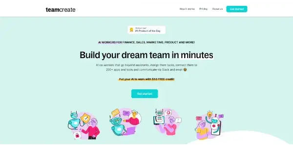 Screenshot of TeamCreate