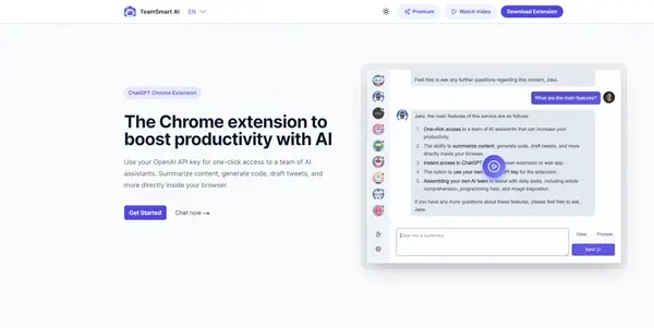 Screenshot of TeamSmart AI