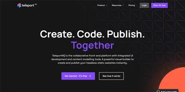 Screenshot of Teleporthq