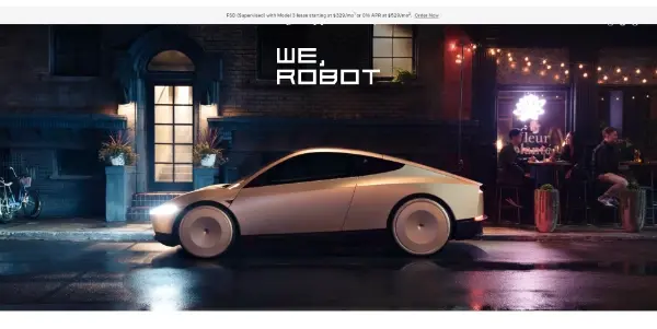 Screenshot of Tesla Robotaxi