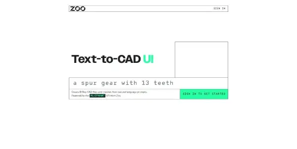 Screenshot of Text-to-CAD UI