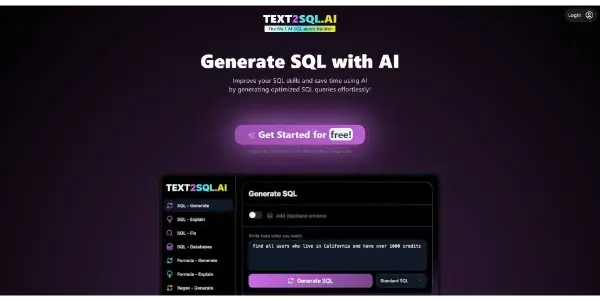 Screenshot of Text2SQL