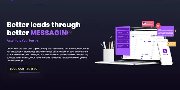 Screenshot of Textdrip
