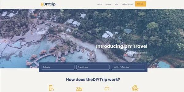 Screenshot of TheDIYtrip