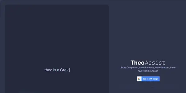 Screenshot of TheoAssist