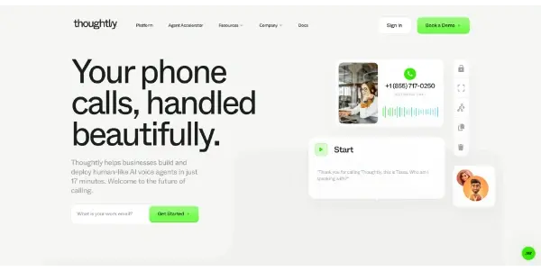 Screenshot of Thoughtly