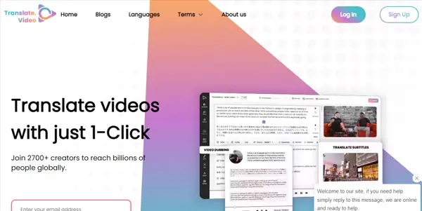 Screenshot of Translate.Video