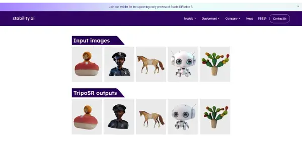 Screenshot of TripoSR